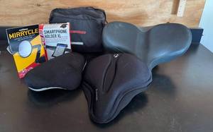 G - Schwinn Saddle with Dual Springs & Mirrycle Mirror & Smartphone Holder XL - Assorted Accessories