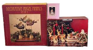 LLR - Decorative Angel Finials Set of 3 - Kirkland Signature Santa & Reindeer Candle Holders