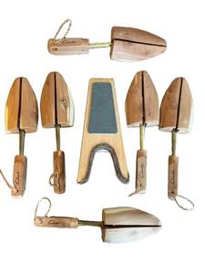 LLR - Clarks Wooden Shoe Lasts - Assorted Foot Forms with Brass Rods (England)