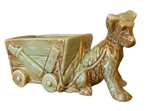 LLR - McCoy Vintage Art Pottery Dog Planter