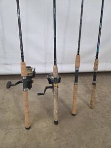 Set of 4 mixed lot fishing rods