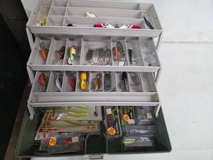 Plano Tackle Box with Assorted Fishing Lures and Crankbaits