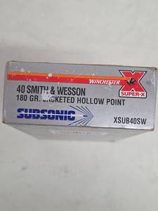Winchester X Super-X Deep Penetrator DP 40 S&W 180 Grain Jacketed Hollow Point - 50 Cartridges