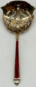 Watson Sterling Silver Bon-Bon Spoon with Guilloche Enamel Handle
