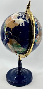 Gemstone World Globe on Stand