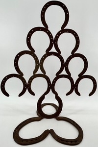 Artisan Horseshoe Christmas Tree Sculpture&nbsp