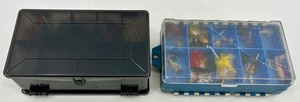 Fly Fishing Lure Assortment in Two Tackle Boxes - Fly Patterns & Streamers