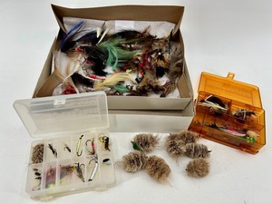 Assorted Fly Fishing Lures & Feathers