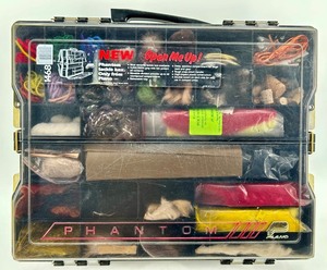 Plano Phantom Tackle Box Open Me Up filled with Fly Fishing Equipment