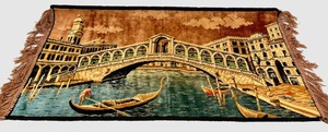 Decorative Cityscape Tapestry - Bridge & Towers Design