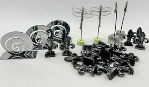 Assorted Metal Place Card Holders - Fleur-de-Lis & Dragonfly Styles