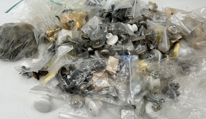 Assorted Cabinet Knobs & Hardware - Ceramic & Metal Knobs with Screws