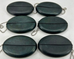Rubber Coin Purses with Ball Chain Attachments