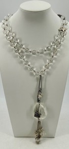 Crystal Bead Necklace with Star Charm & Heart Pendant