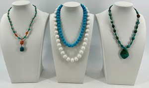 Assorted Turquoise Bead Necklaces