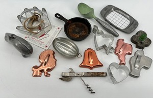 Assorted Cookie Cutters & Metal Kitchen Gadgets