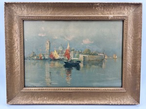 Francis Hopkinson Smith Harbor Cityscape Print
