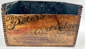The Peters Cartridge Co Small Arms Ammunition Wooden Crate Cincinnati USA