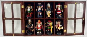 Nut Crackers with Wooden Display Cabinet