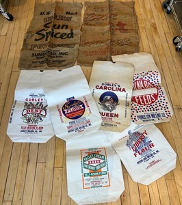 Vintage Flour & Potato Sacks - Gurleys Carolina Self-Rising Flour, Gurleys Best Self-Rising Flour