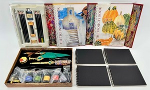 Readers Digest Complete Drawing Set, Calligraphy Set &amp Small Notebooks&nbsp
