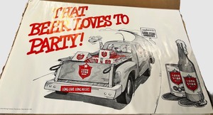 Lone Star Beer Poster - That Beer Loves to Party (Lot of 24)