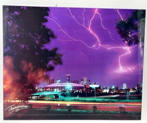 ThunderDome Lightning City Skyline Art Print