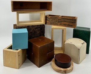 Assorted Wooden Risers, Blocks & Boxes