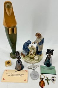 Assorted Religious including Goebel Bernini Angel Christmas Bell