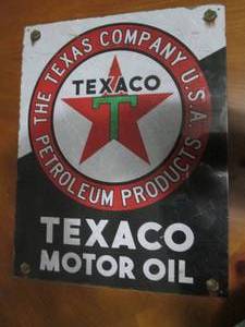 Texaco metal sign, measures 12 x 16...