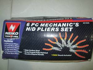 6pc mechanics heavy duty pliers set...