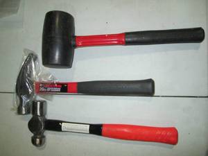 Rip hammer, ball peen hammer and ru...