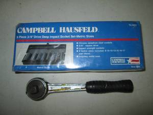 9pc Metric impact socket set with r...