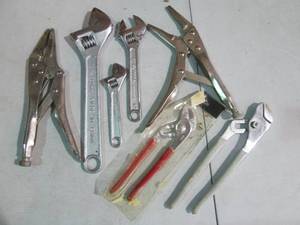 Crescent wrenches, vise grips and c...