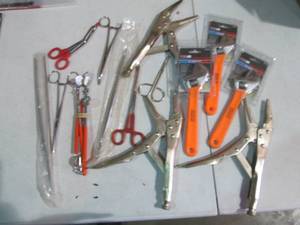 Vise grips, locking end scissor pli...