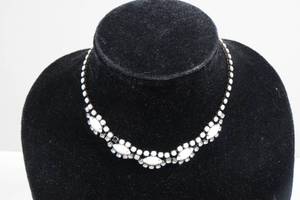 Vintage Bead and Rhinestone Necklace