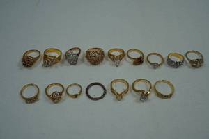 Gold Tone Costume Jewelry Rings