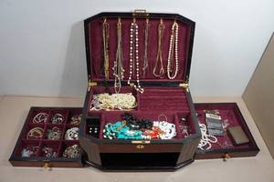Assorted Costume Jewelry - Contents of Chest