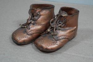 Vintage Bronzed Baby Shoes