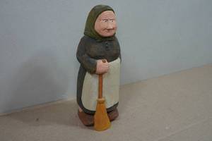 Vintage Hand Carved Wooden Folk Art Figurine