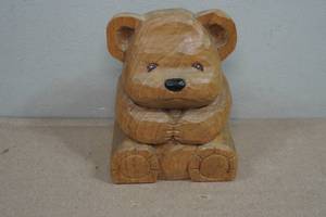 Vintage Hand Carved Wooden Folk Art Figurine