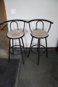 Set of Two Swivel Bar Stools
