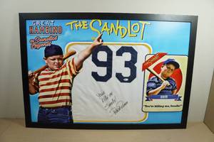 Framed Autographed Jersey Sandlots Patrick Renna Great Hambino - Beckett Authenticated