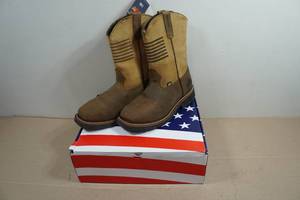 Thorogood 11 Crazy HorseTan Work Western Series Work Boots - Size 10