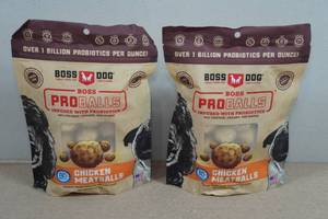 2 Boss Dog Pro Balls Chicken Meatballs Dog Treats