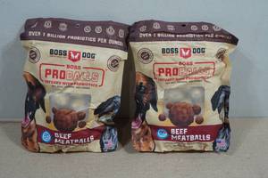 2 Boss Dog Pro Balls Beef Meatballs Dog Treats