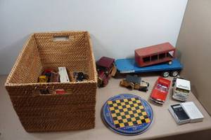 Assorted Toy Cars and Trailers