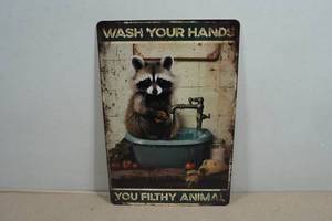 Vintage Style Metal Sign - Wash Your Hands