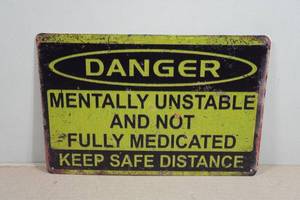 Vintage Style Metal Sign - Danger