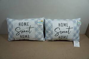 2 Decorative Throw Pillows -12x18 Home Sweet Home